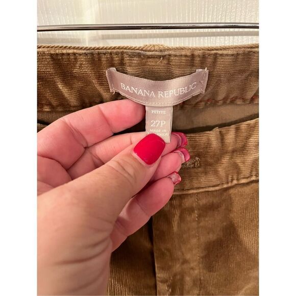Banana Republic Light Brown Corduroy Pants sz 27P EUC - Picture 3 of 7